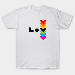 LOV rainbow design, version three T-Shirt